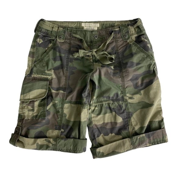 Camo Pants - Abercrombie & Fitch Womens Shorts Adult Size Small Green Camo Bermuda 11" Inseam